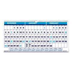 House of Doolittle Recycled Three-Month Format Wall Calendar, Horizontal Orientation, 23.5 x 12, White Sheets, 14-Month (Dec-Jan): 2021-2023 (3648)