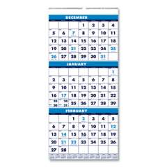 House of Doolittle Recycled Three-Month Format Wall Calendar, Vertical Orientation, 8 x 17, White Sheets, 14-Month (Dec to Jan): 2021 to 2023 (3646)