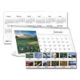 House of Doolittle Earthscapes Recycled Desk Tent Monthly Calendar, Scenic Photography, 8.5 x 4.5, White/Multicolor Sheets, 2022 (3649)