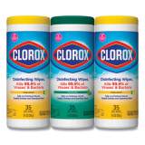 Clorox Disinfecting Wipes, 7 x 8, Fresh Scent/Citrus Blend, 35/Canister, 3/Pack (30112)