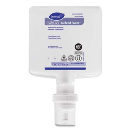 Diversey Soft Care Defend Foam Handwash, Fragrance-Free, 1.2 L Refill, 6/Carton (100907902)