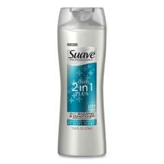 Diversey Suave Shampoo Plus Conditioner, 12.6 Oz Bottle (CB737964CT)