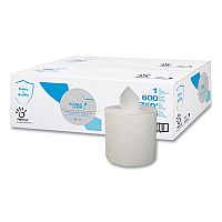 Double Layer Paper Towel, 1-Ply, 7.6 x 15, White, 600/Roll, 6 Rolls/Carton (410083)