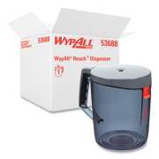WypAll Reach Towel System Dispenser, 9.5 x 7 x 8.75, Black/Smoke (53688)