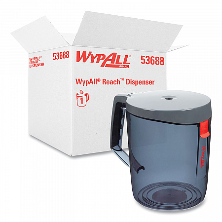 Reach Towel System Dispenser, 9.5 x 7 x 8.75, Black/Smoke (53688)
