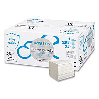 Heavenly Soft Special Door Tissue, 1-Ply, 4.1 x 5.1, White, 250/Pack, 32 Packs/Carton (419195)