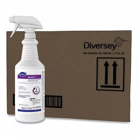 Oxivir 1 RTU Disinfectant Cleaner, 32 oz Spray Bottle, 12/Carton (100850916)