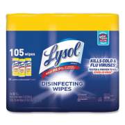 LYSOL Disinfecting Wipes, 7 x 7.25, Lemon and Lime Blossom, 35 Wipes/Canister, 3 Canisters/Pack (82159PK)
