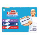 Mr. Clean Magic Eraser Variety Pack, Extra Durable; Bath; Kitchen, 4.6 x 2.3, 0.7" Thick, White, 6/Pack, 8 Packs/Carton (69523)