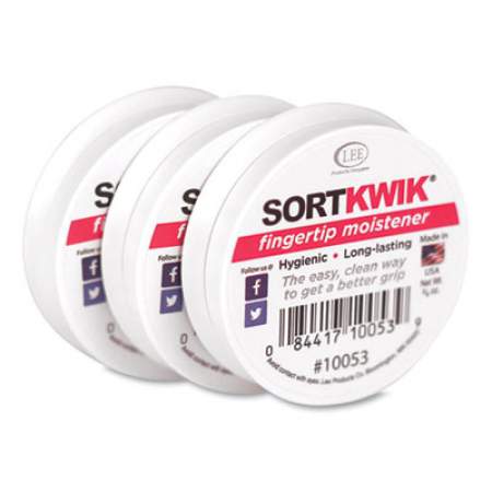 LEE Sortkwik Fingertip Moisteners, 3/8 oz, Pink, 3/Pack (10053)