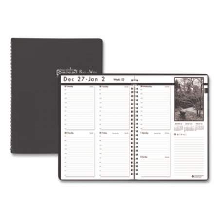 House of Doolittle Black-on-White Photo Weekly Appointment Book, Landscapes Photography, 11 x 8.5, Black Cover, 12-Month (Jan to Dec): 2022 (217102)