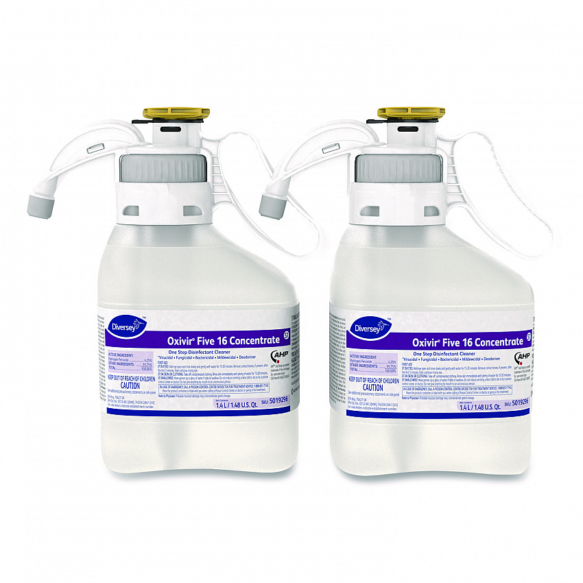 Oxivir Five 16 Concentrate One Step Disinfectant Cleaner, 1.4 L SmartDose, 2/Carton (5019296)