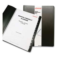 Universal Weekly Planner, 11 x 8, Black Cover, 14-Month (Dec to Jan): 2021 to 2023 (71000)