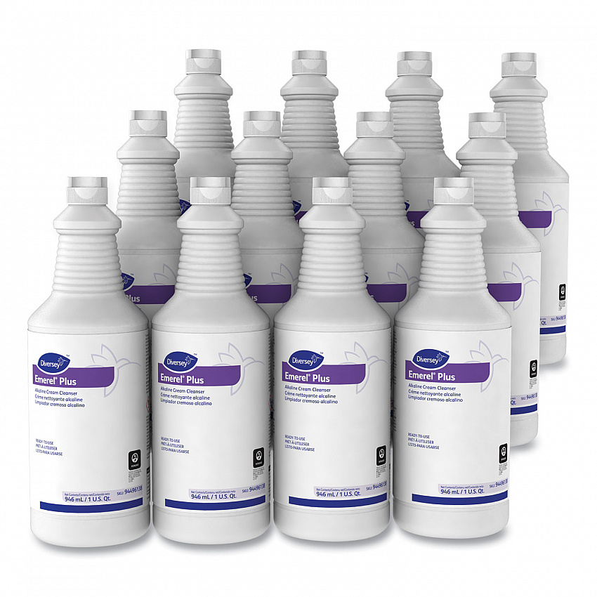 Emerel Plus Cream Cleanser, 32 oz Squeeze Bottle, 12/Carton (94496138)