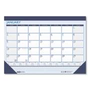 House of Doolittle Recycled Contempo Desk Pad Calendar, 18.5 x 13, White/Blue Sheets, Black Binding, Black Corners, 12-Month (Jan to Dec): 2022 (1516)
