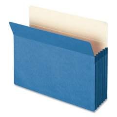 Smead Colored File Pockets, 5.25" Expansion, Letter Size, Blue (73235)