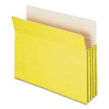 Smead Colored File Pockets, 3.5" Expansion, Letter Size, Yellow (73233)