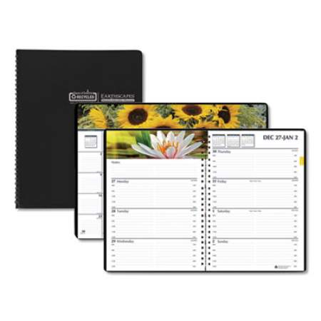 House of Doolittle Earthscapes Recycled Weekly/Monthly Planner, Gardens of the World Photography, 10 x 7, Black Cover, 12-Month (Jan-Dec): 2022 (294632)