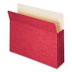Smead Colored File Pockets, 3.5" Expansion, Letter Size, Red (73231)