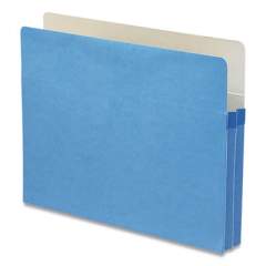 Smead Colored File Pockets, 1.75" Expansion, Letter Size, Blue (73215)