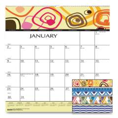 House of Doolittle Recycled Geometric Wall Calendar, Geometric Artwork, 12 x 12, White/Multicolor Sheets, 12-Month (Jan to Dec): 2022 (3491)