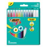 BIC Kids Coloring Magical Effects Markers, Medium Bullet Tip, Assorted Colors, 12/Pack (BKCME12AST)