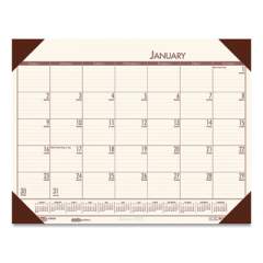 House of Doolittle EcoTones Recycled Monthly Desk Pad Calendar, 22 x 17, Moonlight Cream Sheets, Brown Corners, 12-Month (Jan to Dec): 2022 (12441)