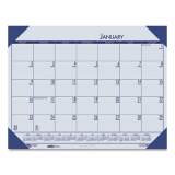 House of Doolittle EcoTones Recycled Monthly Desk Pad Calendar, 18.5 x 13, Ocean Blue Sheets/Corners, Black Binding, 12-Month (Jan to Dec): 2022 (124640)