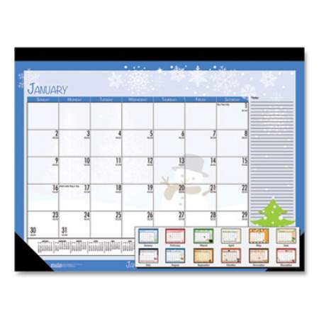 House of Doolittle Recycled Desk Pad Calendar, Earthscapes Seasonal Artwork, 22 x 17, Black Binding/Corners,12-Month (Jan to Dec): 2022 (139)