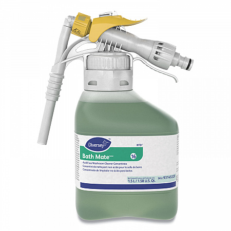 Bath Mate Non-Acid Washroom Cleaner Concentrate, Fresh Scent, 50.7 oz Bottle , 2/Carton (93145328)