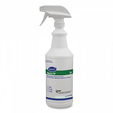 Alpha-HP Multi-Surface Disinfectant Cleaner Spray Bottle, 32 oz, White, 12/Carton (D1222660)