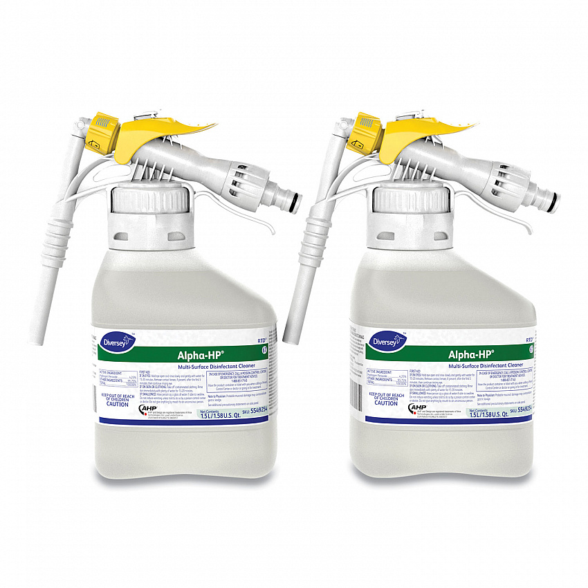 Alpha-HP Multi-Surface Disinfectant Cleaner, Citrus Scent, 1.5 L RTD Spray Bottle, 2/Carton (5549254)