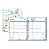 Blue Sky Lindley Monthly Planner, Lindley Floral Artwork, 10 x 8, White/Blue/Green Cover, 12-Month (Jan to Dec): 2022 (101582)