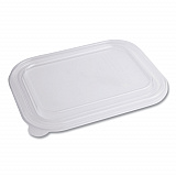 PLA Lids for TRSC60 Fiber Containers, 7.8 x 10.2 x 0.5, Clear, Plastic, 400/Carton (TRLCS10)