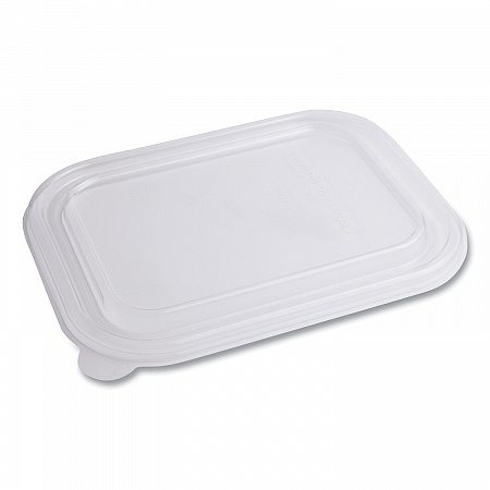 PLA Lids for TRSC60 Fiber Containers, 7.8 x 10.2 x 0.5, Clear, Plastic, 400/Carton (TRLCS10)