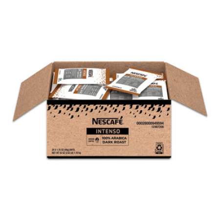 Nescafeee Intenso 100% Arabica Dark Roast Ground Coffee, 1.75 oz Packet, 24/Carton (94959)