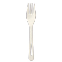 TPLA Bulk Cutlery, Fork, Plastic, Light Beige, 1,000/Carton (FOPS6)