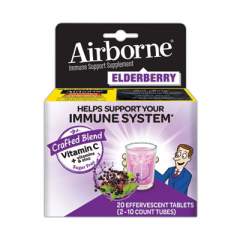 Airborne Immune Support Effervescent Tablet, Elderberry, 20 Count (90378)