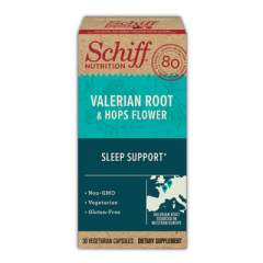 Schiff Valerian Root and Hops Flower Sleep Support, 30 Count (11275)