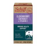 Schiff Elderberry Extract and Vitamin C Chewable Tablets, 60 Count (11271)