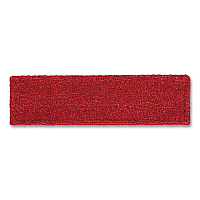 Adaptable Flat Mop Pads, Microfiber, 19.5 x 5.5, Red, 12/Carton (2132423)