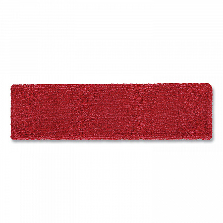 Adaptable Flat Mop Pads, Microfiber, 19.5 x 5.5, Red, 12/Carton (2132423)