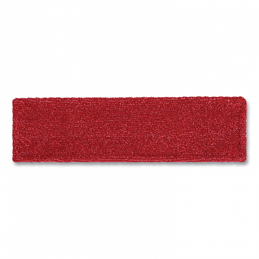 Adaptable Flat Mop Pads, Microfiber, 19.5 x 5.5, Red, 12/Carton (2132423)
