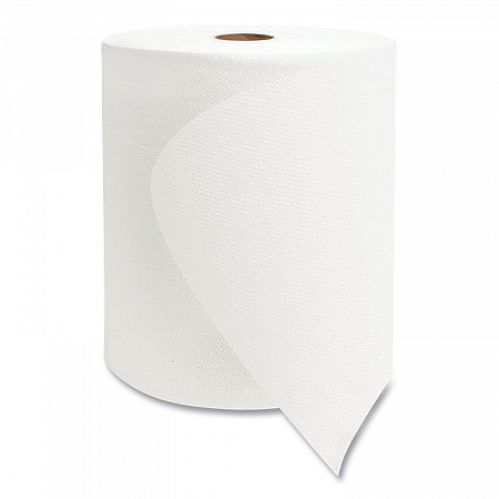 Valay Universal TAD Roll Towels, 1-Ply, 8 x 600 ft, White, 6 Rolls/Carton (VT9158)