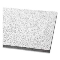 Armstrong Fine Fissured Acoustical Infill Ceiling Tiles, Non-Directional, Square Lay-In (0.94"), 24" x 48" x 0.75", White, 8/Carton (24365389)