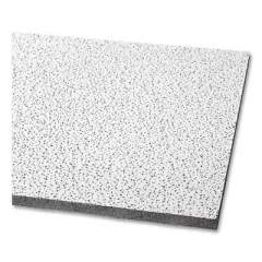 Armstrong Fine Fissured Ceiling Tiles, Non-Directional, Square Lay-In (0.94"), 24" x 48" x 0.63", White, 12/Carton (24365408)