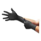 Ansell MICROFLEX MidKnight Powder-Free Nitrile Gloves, 4.7 mil Palm, 5.9 mil Fingers, 2X-Large, Black, 100/Box (2763328)