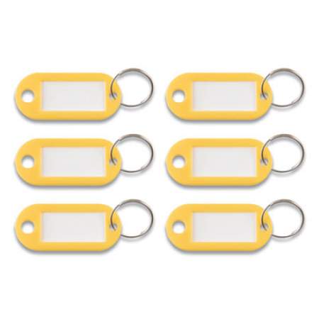 Advantus Key Tags Label Window, 0.88 x 0.19 x 2, Yellow, 6/Pack (24421957)