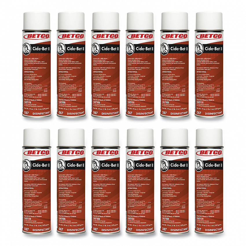 Cide-Bet II Aerosol Disinfectant Spray, Floral Scent, 19 oz Aerosol Spray, 12/Carton (0872300)
