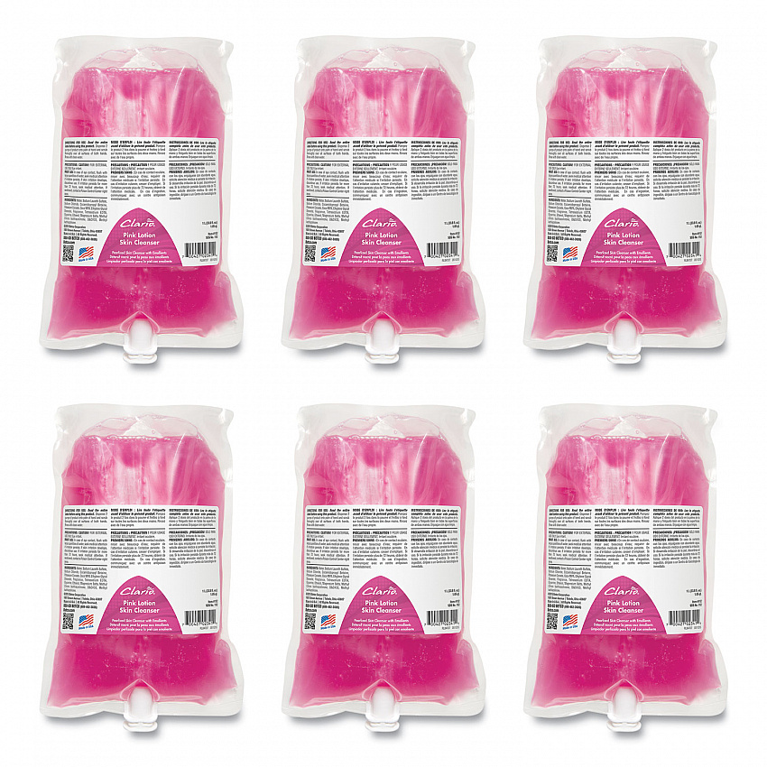 Pink Lotion Skin Cleanser Refill, Clean Bouquet Scent, 1,000 mL, 6/Carton (1122900)